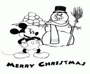 Printable mickey and the snowman disney coloring pages