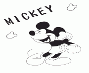 Printable cheerful cartoon mickey mouse disney coloring pages