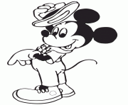 Printable mickey mouse holding hat disney coloring pages