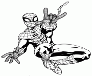 Printable spider man superhero for kids colouring page coloring pages
