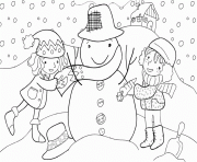 Printable kids winter 509b coloring pages