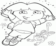 Printable dora s for kids happy with boots36f9 coloring pages