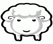 Printable cartoon sheep for kids coloring pages