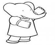 Printable kids of babar free cartoon s46b2 coloring pages