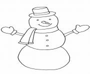 Printable kids snowman sc099 coloring pages