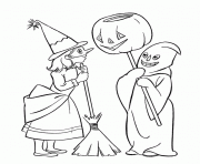 Printable kids girl halloween s4f60 coloring pages