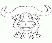 Printable cartoon bull for kids coloring pages