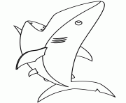 Printable cartoon shark for kids coloring pages