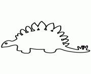 Printable simple dinosaur for pre school kids coloring pages