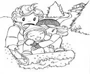 Printable winter fun kids5ed0 coloring pages