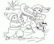 kids build snowman s to print57db