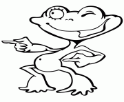Printable funny frog for kindergarten school kids coloring pages