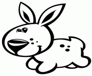 Printable baby bunny for kindergarten kids coloring pages