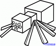 Printable minecraft coloring kids spider coloring pages