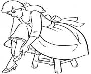 Printable princess cinderella s for kids trying a shoecf36 coloring pages