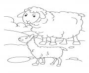 Printable sheep  for kidscb5e coloring pages