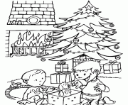 Printable open the gifts s for kids xmasc5a2 coloring pages