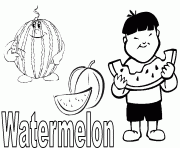 Printable kids fruit s watermelone6c7 coloring pages