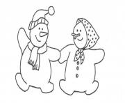 Printable couple snowman s for kids09d6 coloring pages