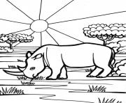 Printable rhino free animal s for kids0897 coloring pages