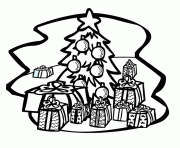 Printable tree and presents christmas s for kids7b84 coloring pages