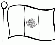 Printable kids mexican flag a195 coloring pages