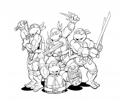 Printable kids ninja turtles free superhero s032b coloring pages