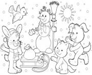 Printable kids winter 7cb8 coloring pages