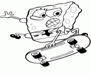 Printable coloring pages for kids spongebob skating4a5b coloring pages