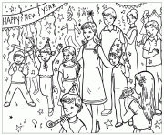 coloring pages for kids new year party662c