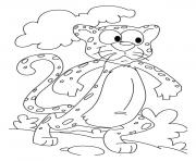 Printable kids cartoon cheetah sc91b coloring pages