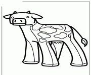 Printable cow cartoon minecraft coloring pages
