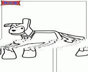 Printable minecraft cartoon dog coloring pages