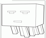 Printable cartoon ghast from mine craft coloring pages