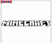 Printable minecraft logo coloring pages
