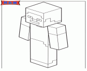 Printable steve from minecraft coloring pages