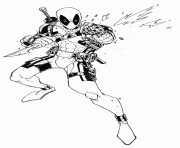 Printable deadpool for kids coloring pages