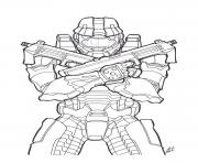 Printable halo color coloring pages