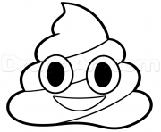 Printable poop emoji coloring pages