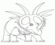 Printable dinosaur with horns coloring pages