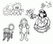 Printable girls ready for summer6684 coloring pages