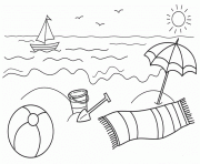 Printable beautiful summer in a beach 0c8b coloring pages
