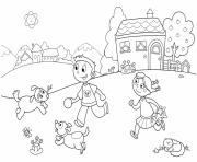 Printable preschool s summer playing funefdb coloring pages
