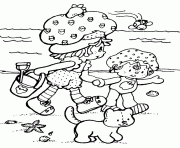 Printable summer beach strawberry shortcake 3801 coloring pages