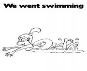 Printable for kids in the summer we went swimmingcf14 coloring pages