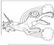 Printable rainbow unicorn drawing coloring pages