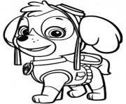 Printable paw patrol skye ready coloring pages