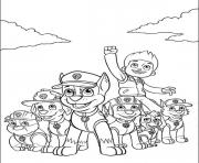 Printable paw patrol ryder and his powerful team coloring pages