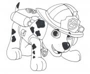 Printable paw patrol marshall draw 2 coloring pages