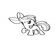 Printable A Apple Bloom my little pony coloring pages